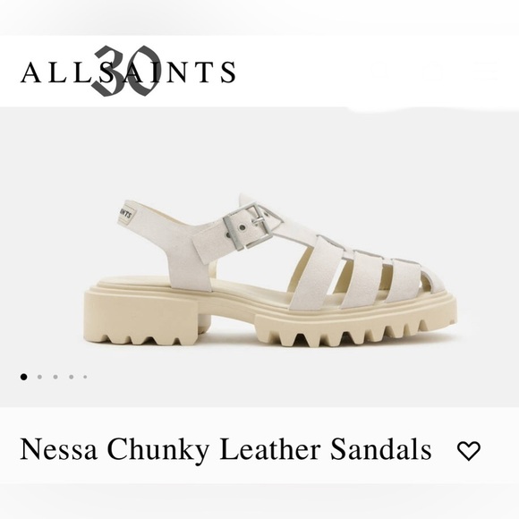 All Saints Shoes - ALL SAINTS Designer Nessa Chunky Leather Buckle Sandals Size 8